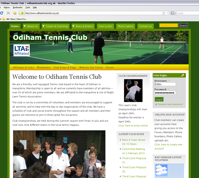 tennis websites